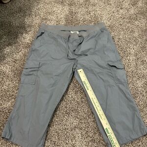 St. John's Bay Gray Capri Pants Lightweight Casual Wear